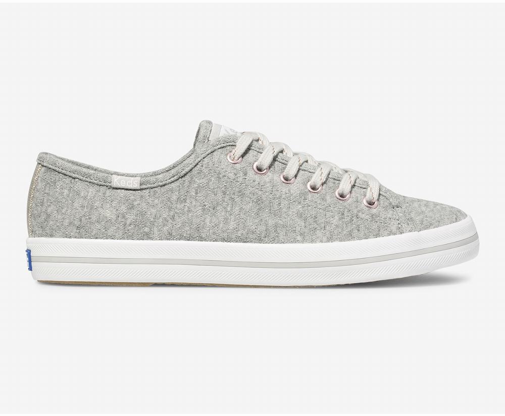 Women's Keds Kickstart Triangle Jersey Sneakers Grey 0873962TS - South Africa